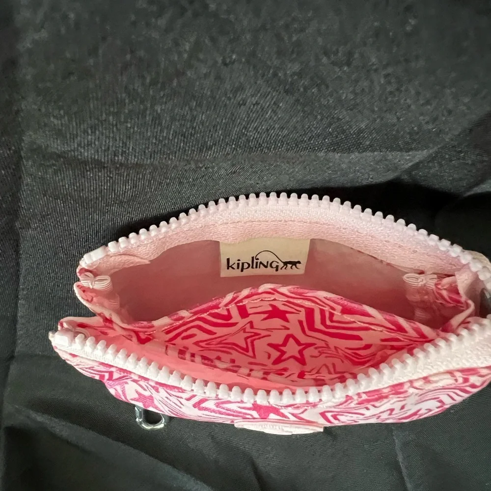 Kipling Pink Star Design Pouch - Picture 2 of 3